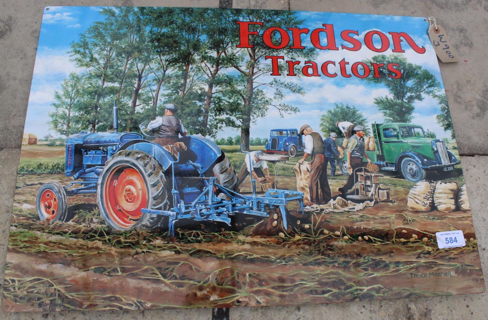 FORDSON TRACTOR TIN SIGN (3) NO VAT