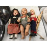 THREE VINTAGE 1950'S SMALL DOLLS