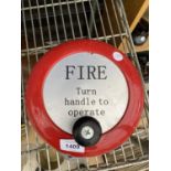 A VINTAGE METAL MANUAL FIRE ALARM