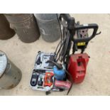 AN ASSORTMENT OF TOOLS TO INCLUDE AN ELECTRIC PRESSURE WASHER, A BLACK AND DECKER MULTITOOL AND A