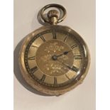 A 14 CARAT GOLD LADIES POCKET WATCH