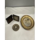 THREE VINTAGE FRAMES ONE A P CHRITCHLOW & CO DAGUERREOTYPE CASES UNION CASE