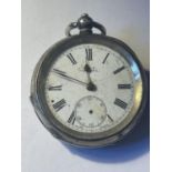 A MARKED SILVER POCKET WATCH