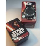 A STAR WARS WATCH IN A PRESENTATION TIN