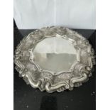 A CONTINENTAL SILVER TRAY MARKED 800
