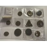 TWELVE VARIOUS TOKENS TO INCLUDE SOME MINERS