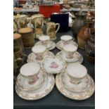 A QUANTITY OF LUBERN 'CRINOLINE LADY' CHINA TO INCLUDE CUPS, SAUCERS AND SIDE PLATES
