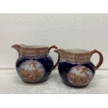 TWO VINTAGE RIDGWAY JUGS WITH TRANSFER PRINTED SCENES OF DICKENS' 'OLD CURIOSITY SHOP'