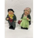 TWO ROYAL DOULTON DICKENS FIGURES TONY WELLER AND SAIREY GAMP