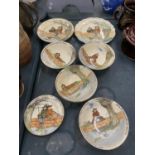 A COLLECTION OF ROYAL DOULTON 'THE GALLANT FISHERS' SERIES WARE TO INCLUDE PLATES AND BOWLS - ONE