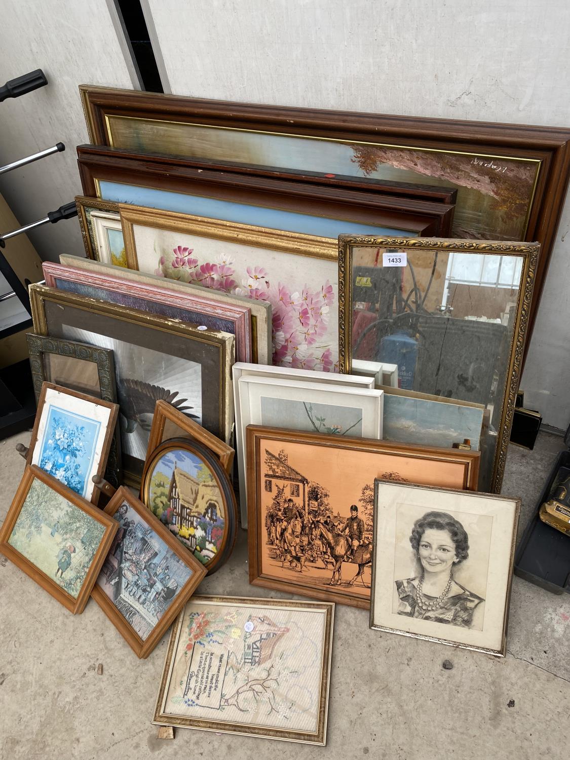 A LARGE ASSORTMENT OF FRAMED PRINTS AND PICTURES