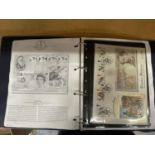 A UK BANKNOTE COLLECTION IN ALBUM TO INCLUDE COIN AND BANKNOTE COVERS . FACE VALUE IS £36