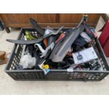 A LARGE ASSORTMENT OF BIKE SPARES TO INCLUDE SEATS, LIGHTS AND MUD GUARDS ETC