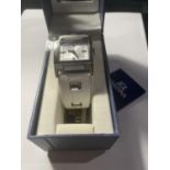 A FESTINA WRISTWATCH IN A PRESENTATION BOX SEEN WORKING BUT NO WARRANTY