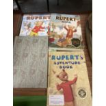THREE RUPERT THE BEAR FACSIMILE THE BOOKS TO INCLUDE THE 1940 AND 1941 EDITION PLUS A 2010 EDITION