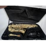 AN EARLHAM PROFESSIONAL SERIES TWO SAXAPHONE IN CASE