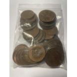 A LARGE QUANTITY OF COPPER COINS