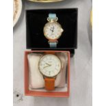 TWO FASHION WRISTWATCHES - AS NEW IN BOXES - ATHENA ROSE AND SECRET DREAMS