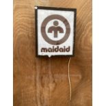 AN ILLUMINATED 'MAIDAID' SIGN (41CM X 35CM)