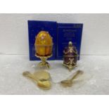 TWO ATLAS EDITIONS DECORATIVE EGGS - BOXED