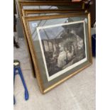 THREE ASSORTED GILT FRAMED PRINTS