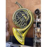 A LARGE MDF TUBA SCENE PROP (H:8FT APPROX)