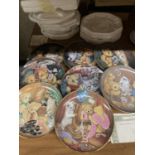 A QUANTITY OF CABINET/WALL PLATES LIMITED EDITION BY SUE WILLIS WITH TEDDIES