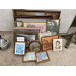 A LARGE ASSORTMENT OF FRAMED PRINTS AND PICTURES