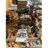A LARGE QUANTITY OF VINTAGE TOYS AND GAMES TO INCLUDE KERPLUNK, SCRABBLE, CONNECT 4, SOLDIERS,