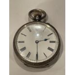 A MARKED 935 SILVER POCKET WATCH