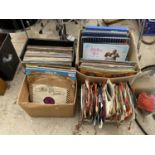 A LARGE ASSORTMENT OF VINTAGE LP RECORDS