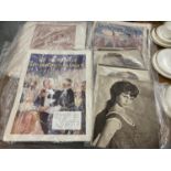 A QUANTITY OF VINTAGE MAGAZINES AND PRINTS TO INCLUDE THE ILLUSTRATED LONDON NEWS, FILM STAR PRINTS,