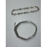 TWO MARKED SILVER BRACELETS