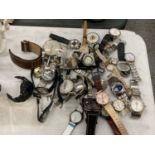 A LARGE QUANTITY OF WRISTWATCHES TO INCLUDE SLAZENGER, ROTARY, HENLEYS, ETC