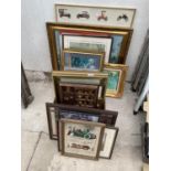 AN ASSORTMENT OF FRAMED PRINTS AND PICTURES