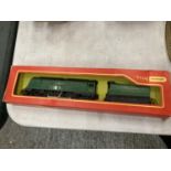 A TRI-ANG HORNBY MODEL OF SOUTHERN GOLDEN ARROW 4-6-2 LOCOMOTIVE WINSTON CHURCHILL IN BOX