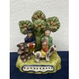 A STAFFORDSHIRE FLAT BACK TRAVELLING CIRCUS