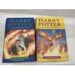 TWO FIRST EDITION HARRY POTTER BOOKS TO INCLUDE THE ORDER OF THE PHEONIX AND HARRY POTTER AND THE