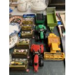 A QUANTITY OF GRAND PRIX CARS AND FARMING MACHINES TO INCLUDE A NEW HOLLAND COMBINE HARVESTER,