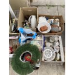 AN ASSORTMENT OF HOUSEHOLD CLEARANCE ITEMS TO INCLUDECERAMICS AND GLASS WARE ETC
