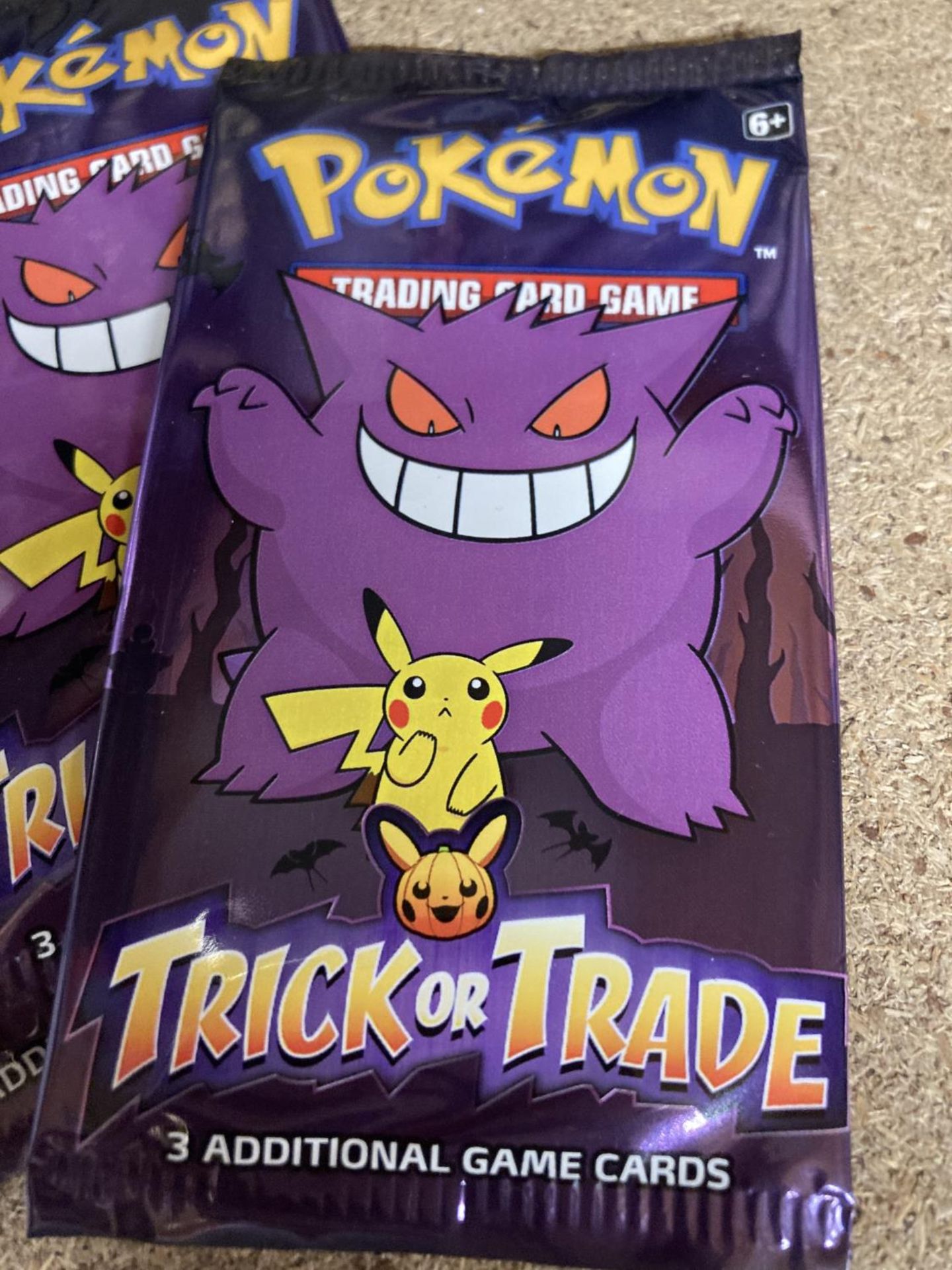 THREE SEALED U. S. A. EXCLUSIVE TRICK OR TRADE POKEMON CARDS, BOOSTER PACKS - Image 2 of 2