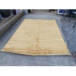 A ZERMATT SHAG COLLECTION YELLOW RUG, 11X8'