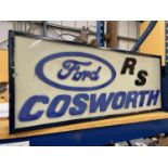 A FORD RS COSWORTH ILLUMINATED LIGHT BOX SIGN 76CM X 31CM X 10CM