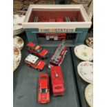 A FIRE STATION WITH 12 FIRE SERVICE RELATED MODELS