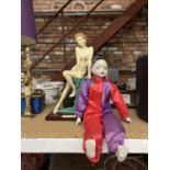 A JULIANA COLLECTION FIGURE AND A POIROT STYLE CLOWN