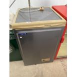 A SMALL GREY NORFROST CHEST FREEZER