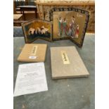 TWO ORIENTAL STYLE FOLDING ARTISTIC BOARDS