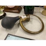 A VINTAGE STYLE BRASS CAR HORN