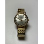 A VINTAGE 1960'S 9CT GOLD CASED 'AVIA' INCABLOC WATCH