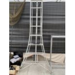 A SEVEN RUNG TRIPOD SAFETY LADDER